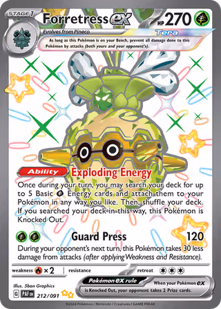 Forretress ex 212/91 Pokemon card