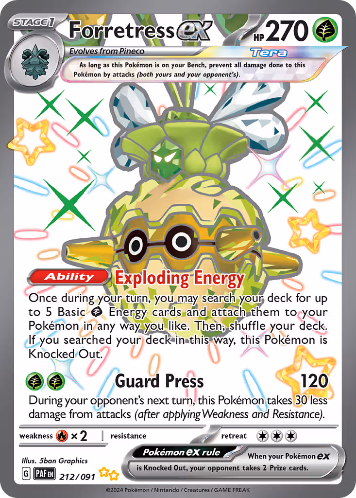 Forretress ex 212/91 Pokemon card
