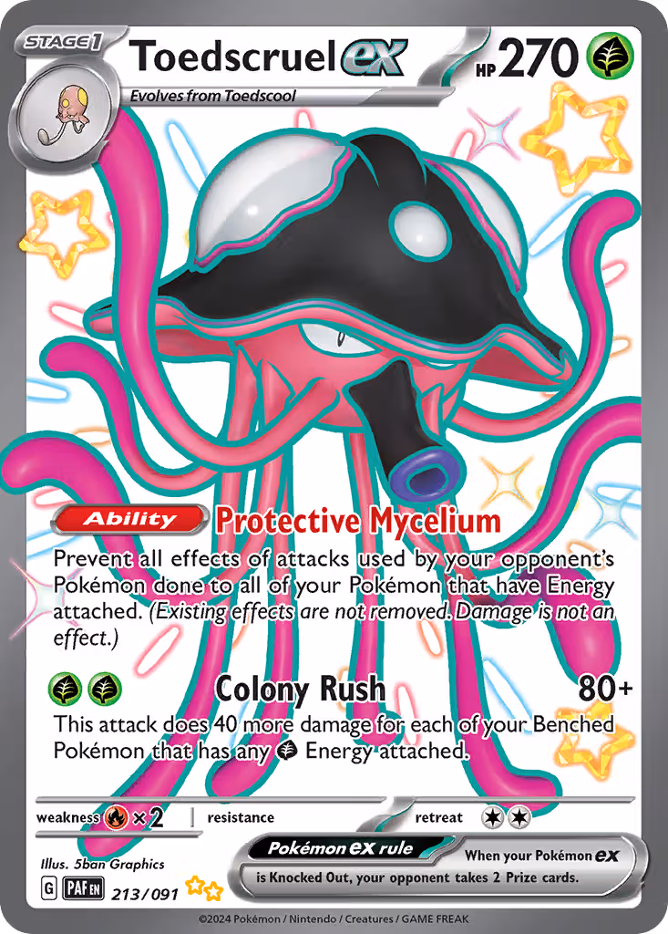 Toedscruel ex 213/91 Pokemon card
