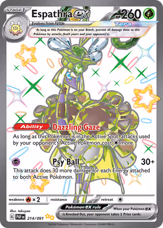 Espathra ex 214/91 Pokemon card