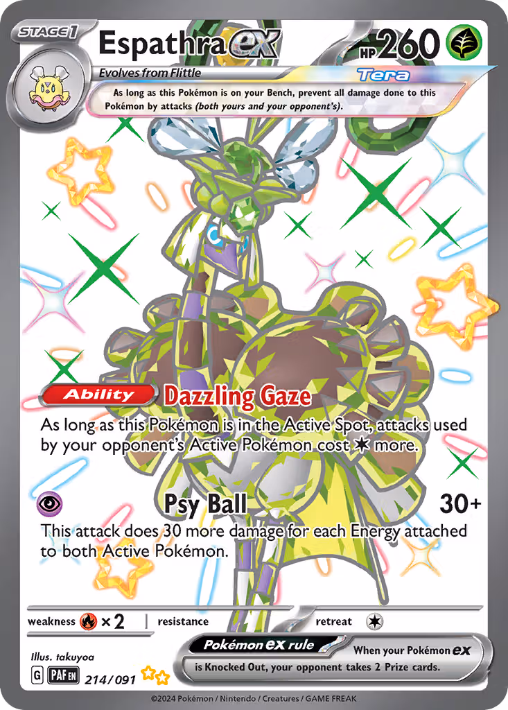 Espathra ex 214/91 Pokemon card