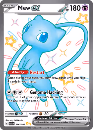 Mew ex 216/91 Pokemon card