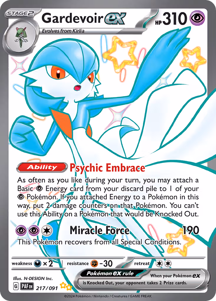 Gardevoir ex 217/91 Pokemon card