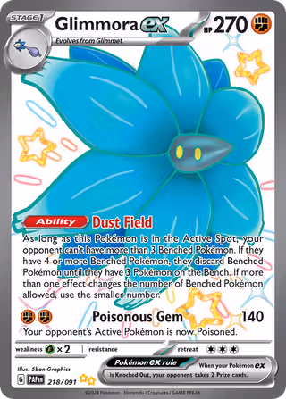 Glimmora ex 218/91 Pokemon card