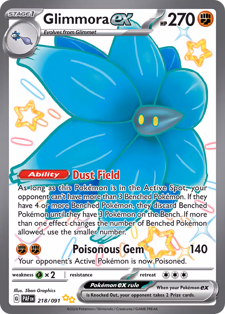 Glimmora ex 218/91 Pokemon card