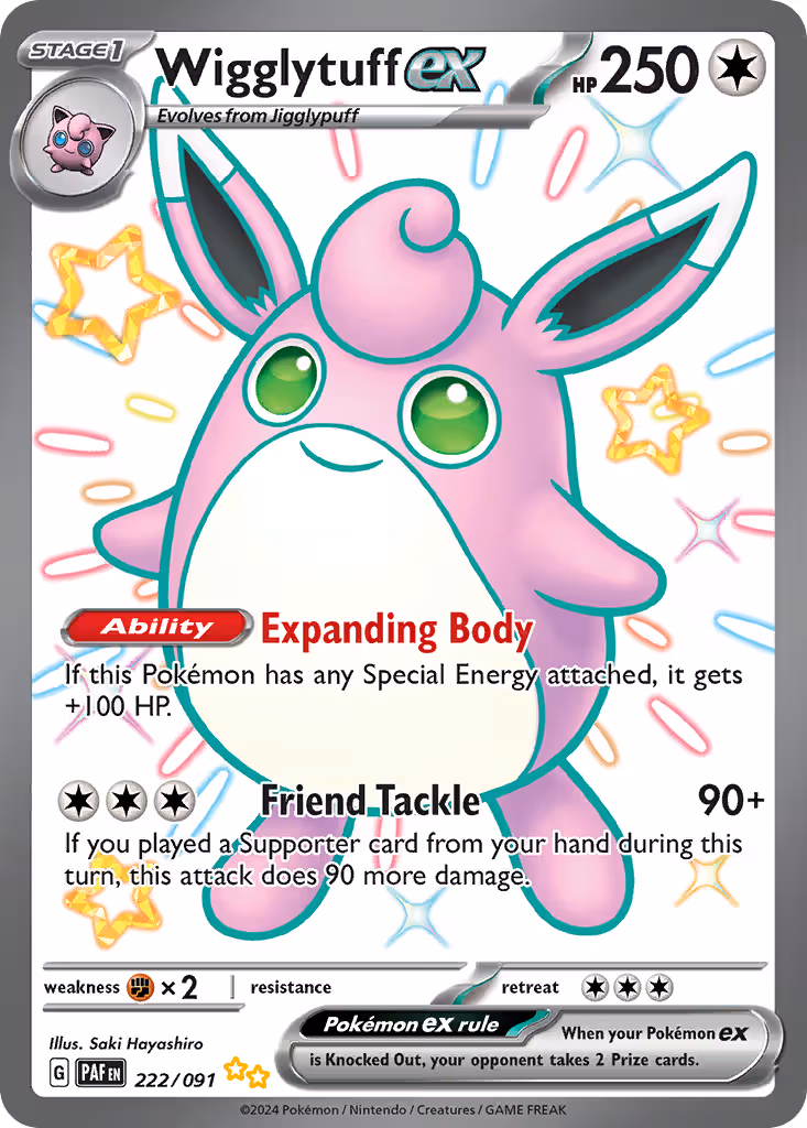 Wigglytuff ex 222/91 Pokemon card