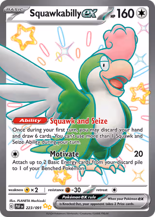 Squawkabilly ex 223/91 Pokemon card
