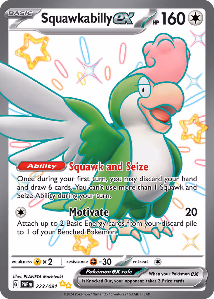 Squawkabilly ex 223/91 Pokemon card