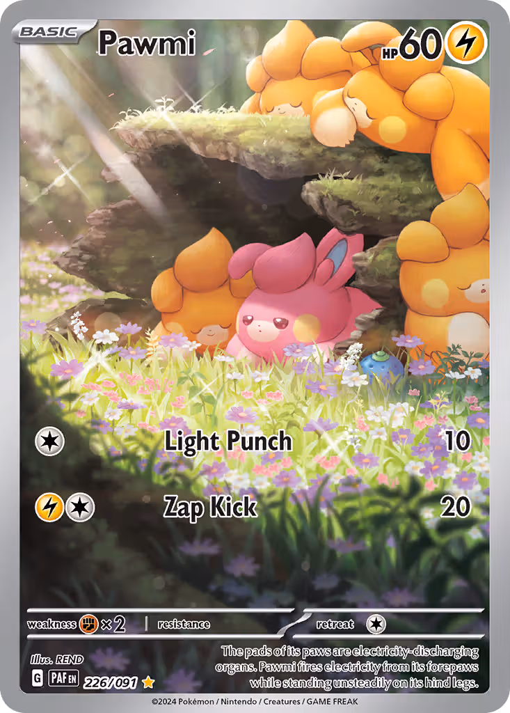 Pawmi 226/91 Pokemon card