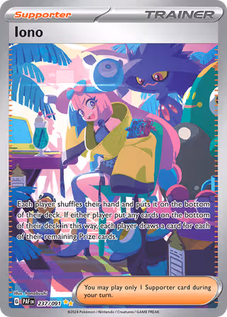 Iono 237/91 Pokemon card