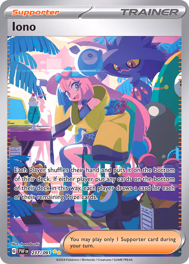 Iono 237/91 Pokemon card