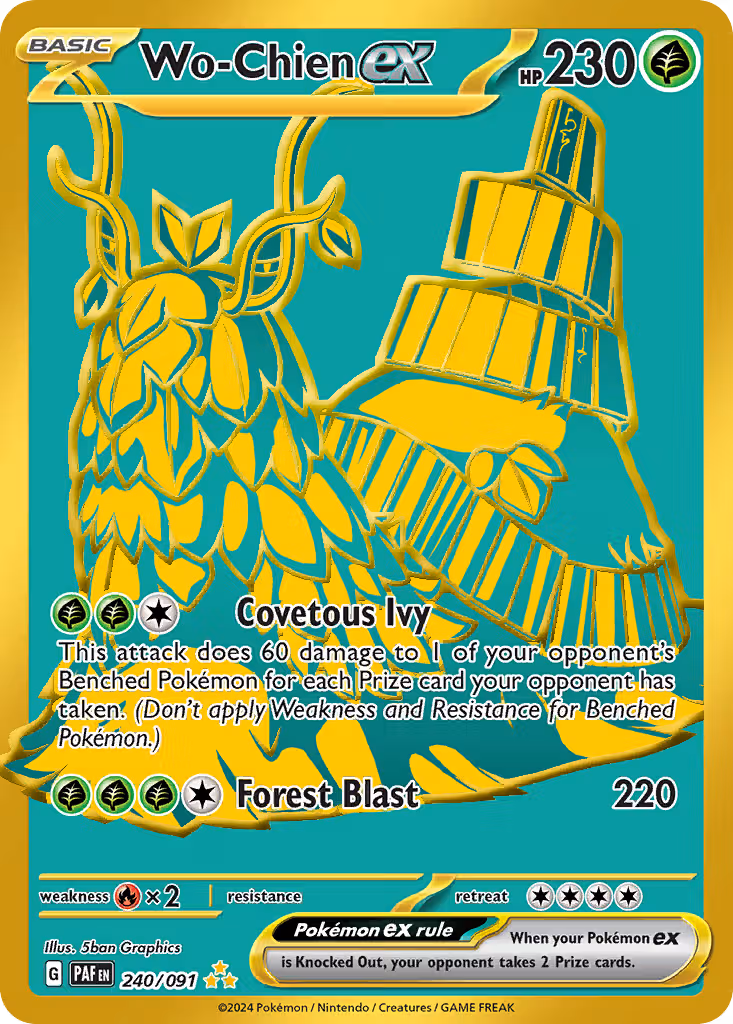 Wo-Chien ex 240/91 Pokemon card