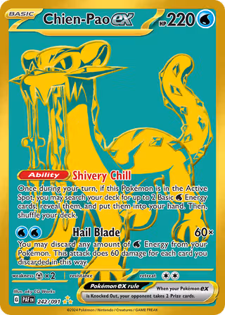 Chien-Pao ex 242/91 Pokemon card