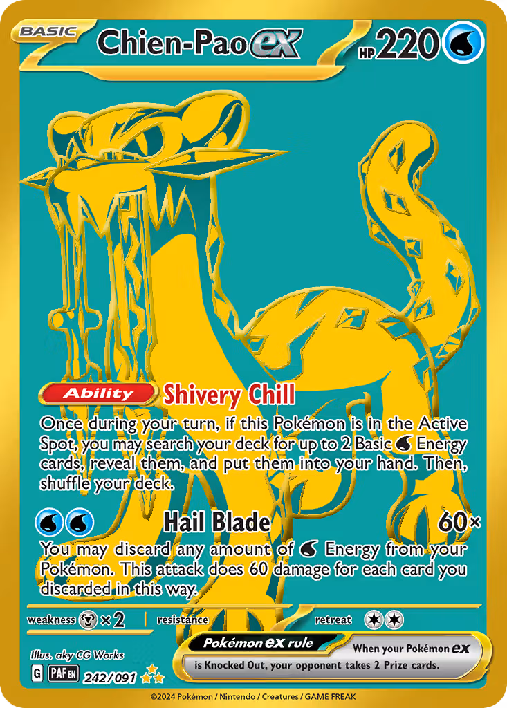 Chien-Pao ex 242/91 Pokemon card