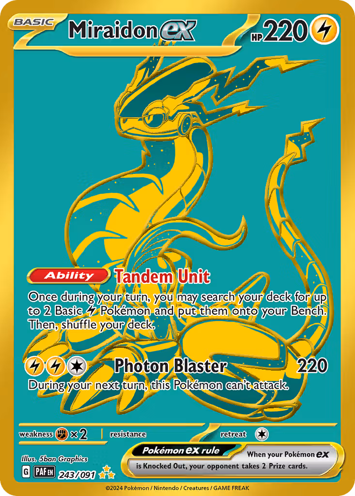 Miraidon ex 243/91 Pokemon card