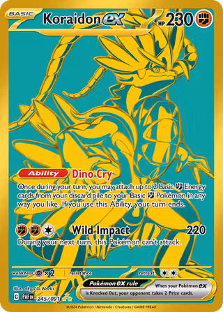 Koraidon ex 245/91 Pokemon card