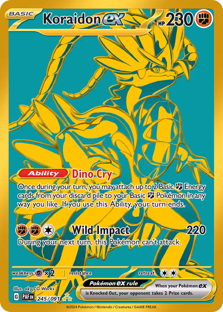 Koraidon ex 245/91 Pokemon card