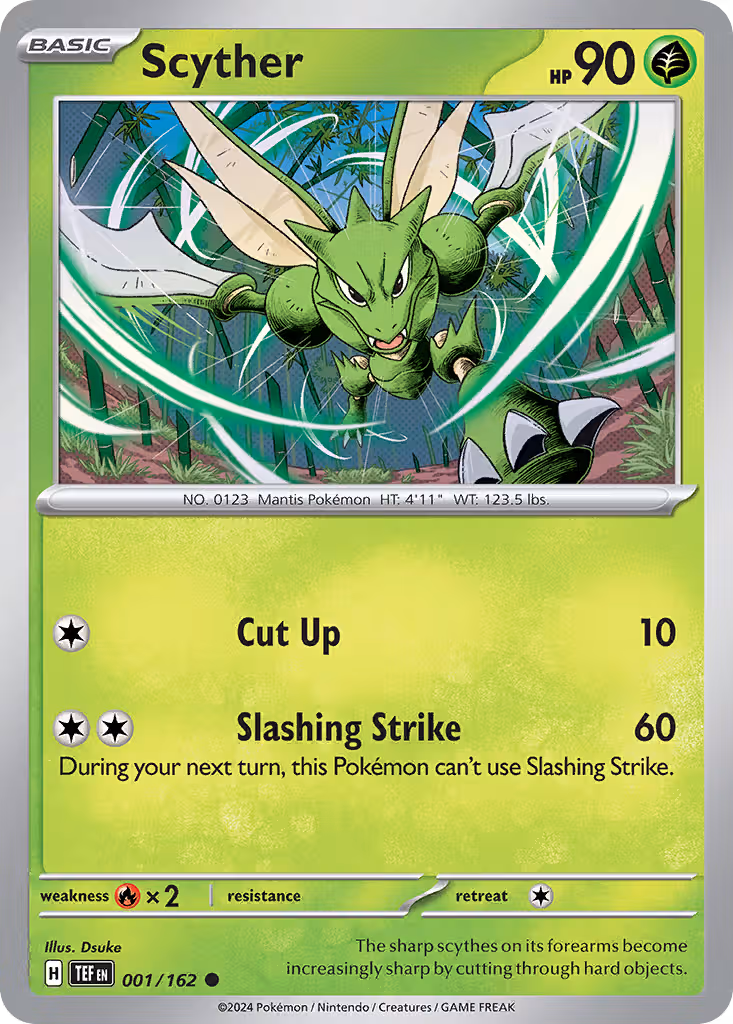 Scyther 1/162 Pokemon card