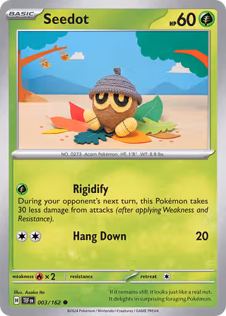 Seedot 3/162 Pokemon card