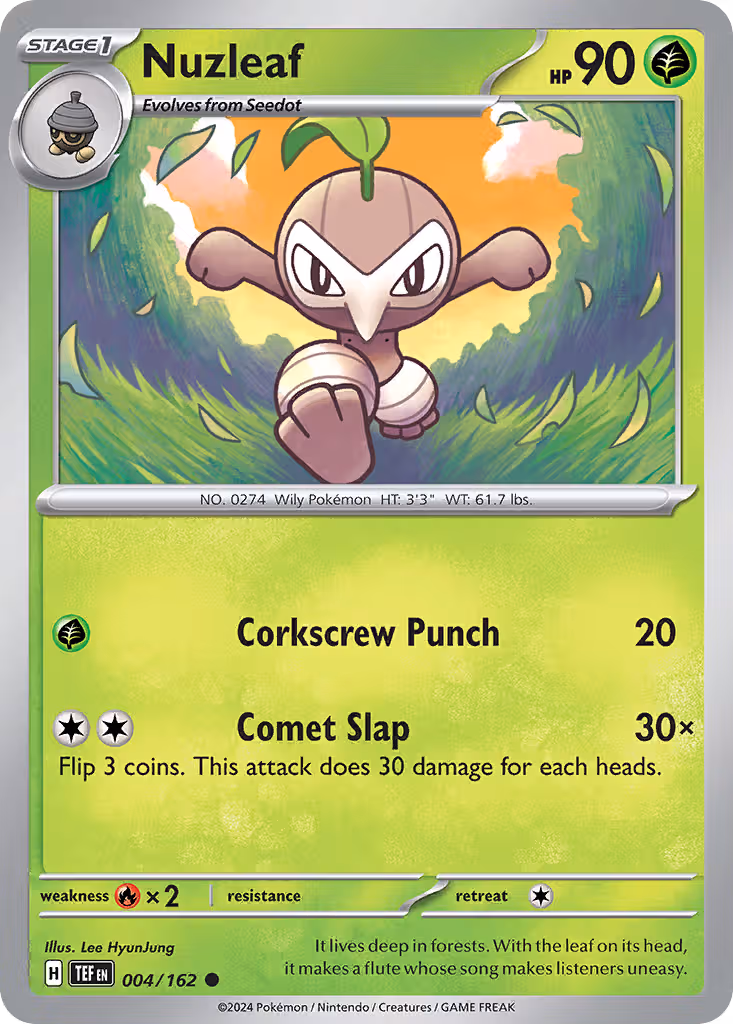 Nuzleaf 4/162 Pokemon card