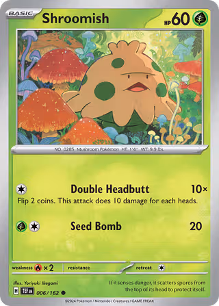 Shroomish 6/162 Pokemon card