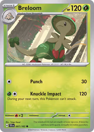 Breloom 7/162 Pokemon card