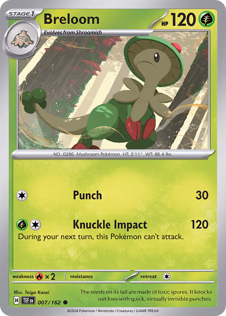 Breloom 7/162 Pokemon card