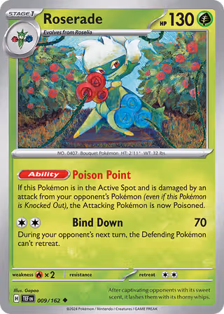 Roserade 9/162 Pokemon card