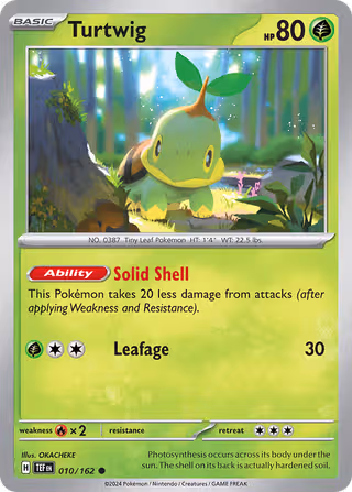 Turtwig 10/162 Pokemon card