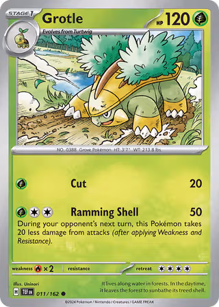 Grotle 11/162 Pokemon card