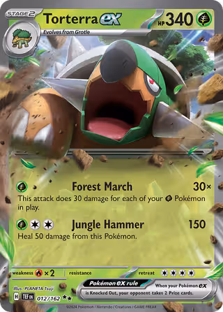 Torterra ex 12/162 Pokemon card