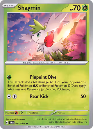 Shaymin 13/162 Pokemon card