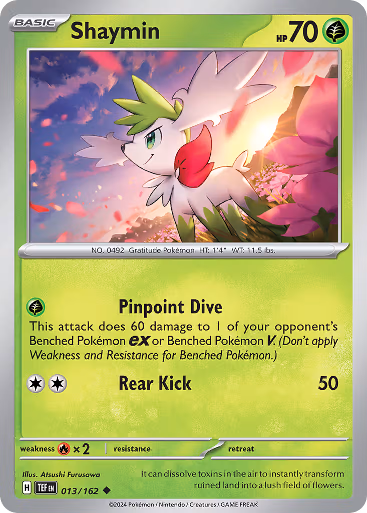 Shaymin 13/162 Pokemon card