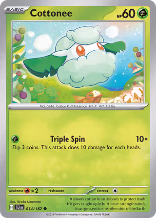 Cottonee 14/162 Pokemon card