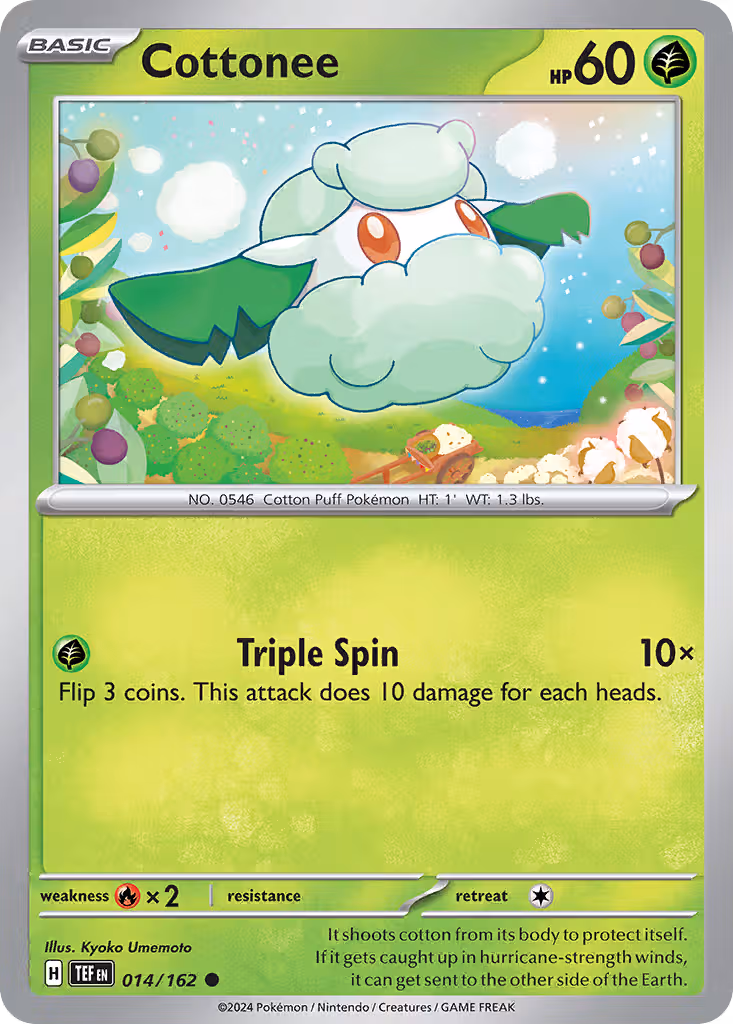 Cottonee 14/162 Pokemon card