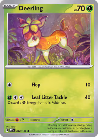 Deerling 16/162 Pokemon card
