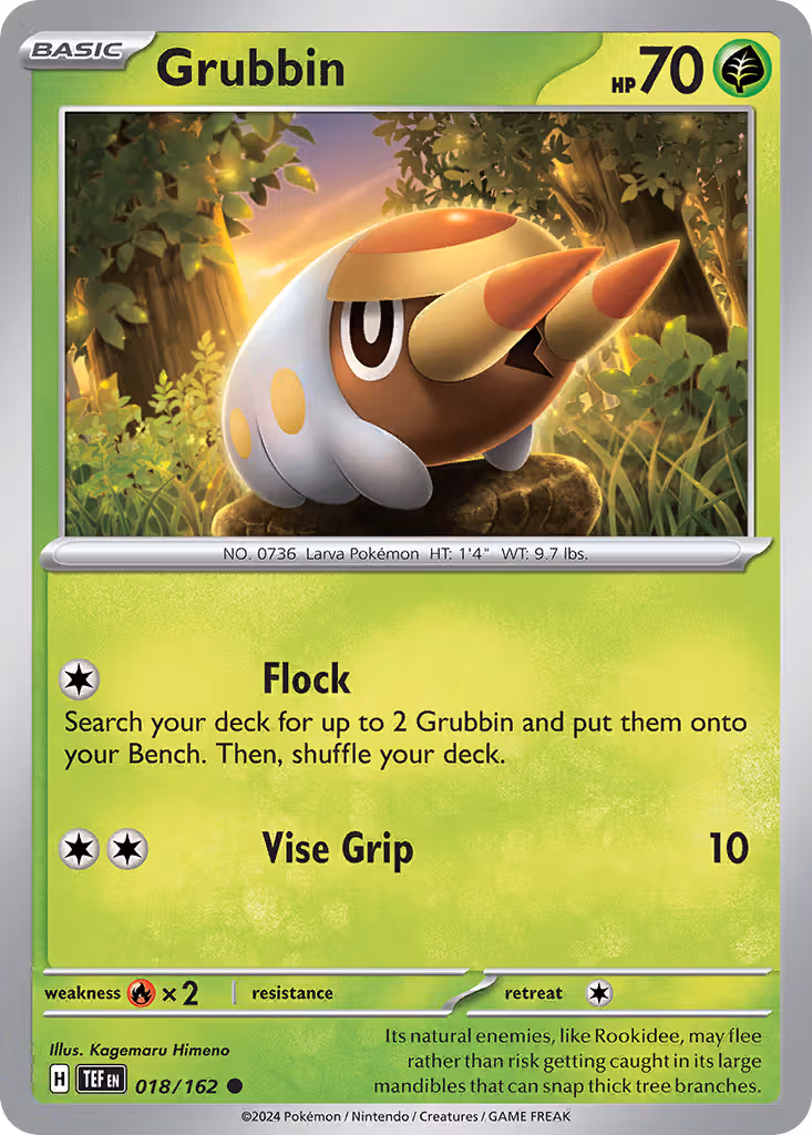 Grubbin 18/162 Pokemon card