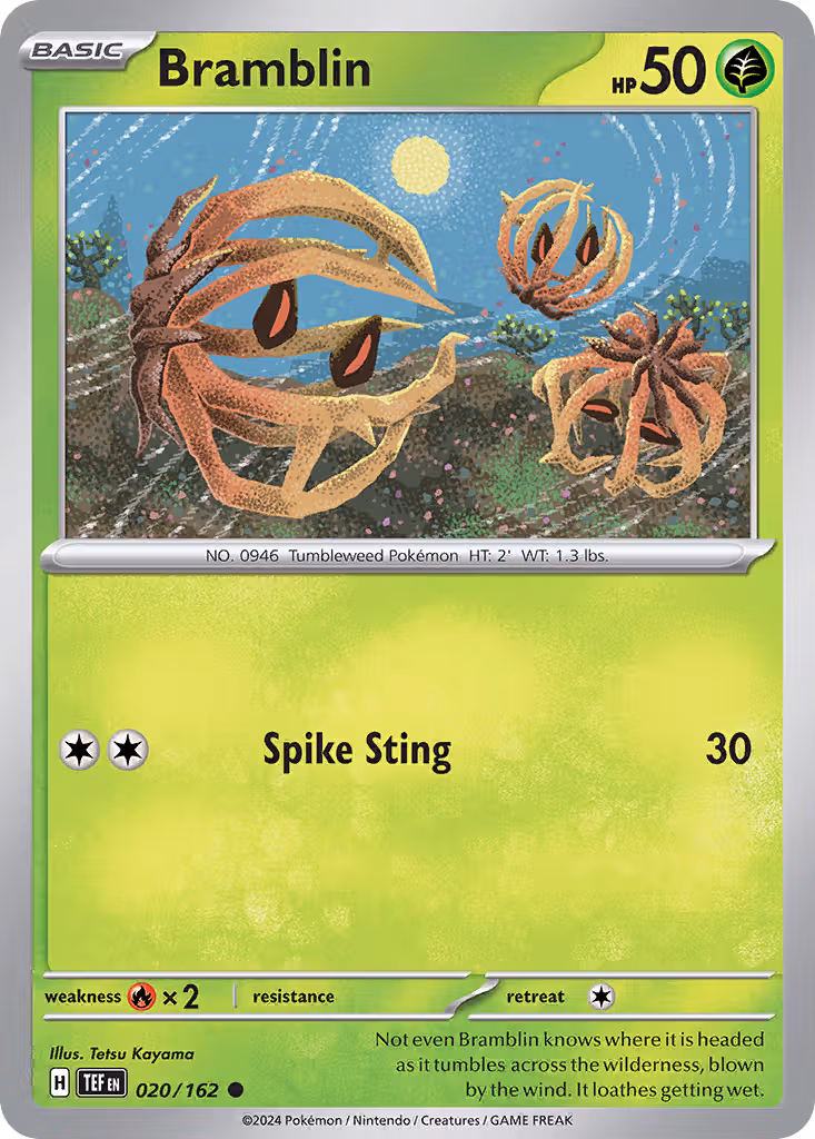 Bramblin 20/162 Pokemon card