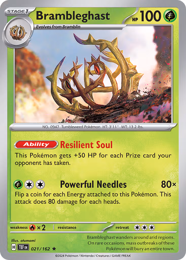 Brambleghast 21/162 Pokemon card