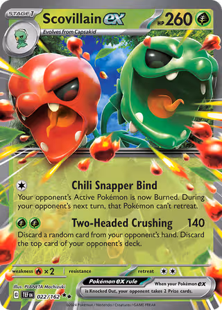 Scovillain ex 22/162 Pokemon card
