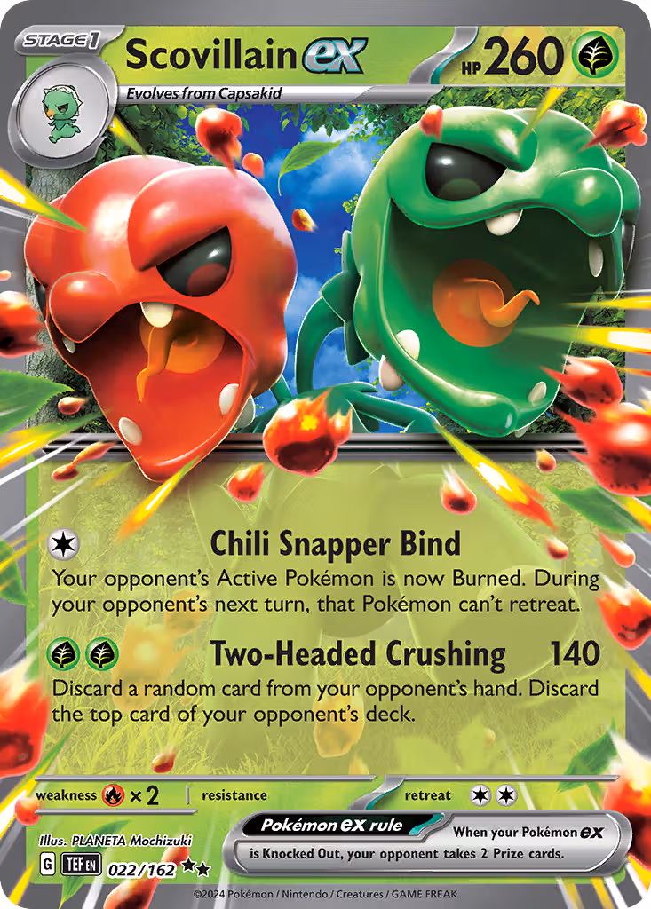 Scovillain ex 22/162 Pokemon card