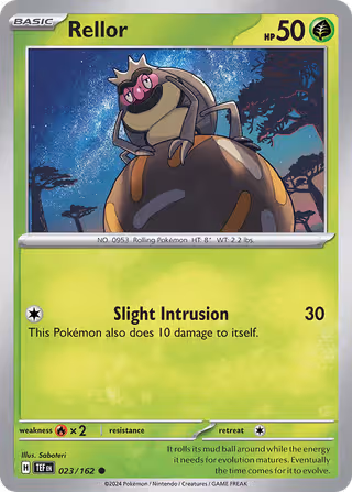 Rellor 23/162 Pokemon card
