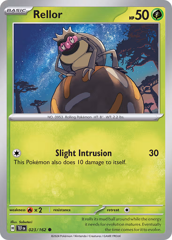 Rellor 23/162 Pokemon card