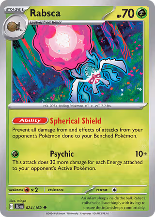 Rabsca 24/162 Pokemon card