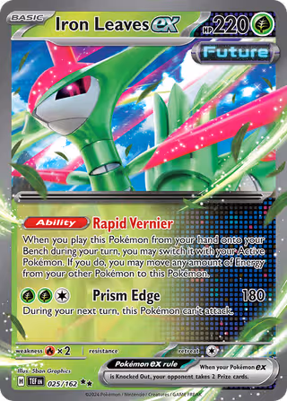 Iron Leaves ex 25/162 Pokemon card