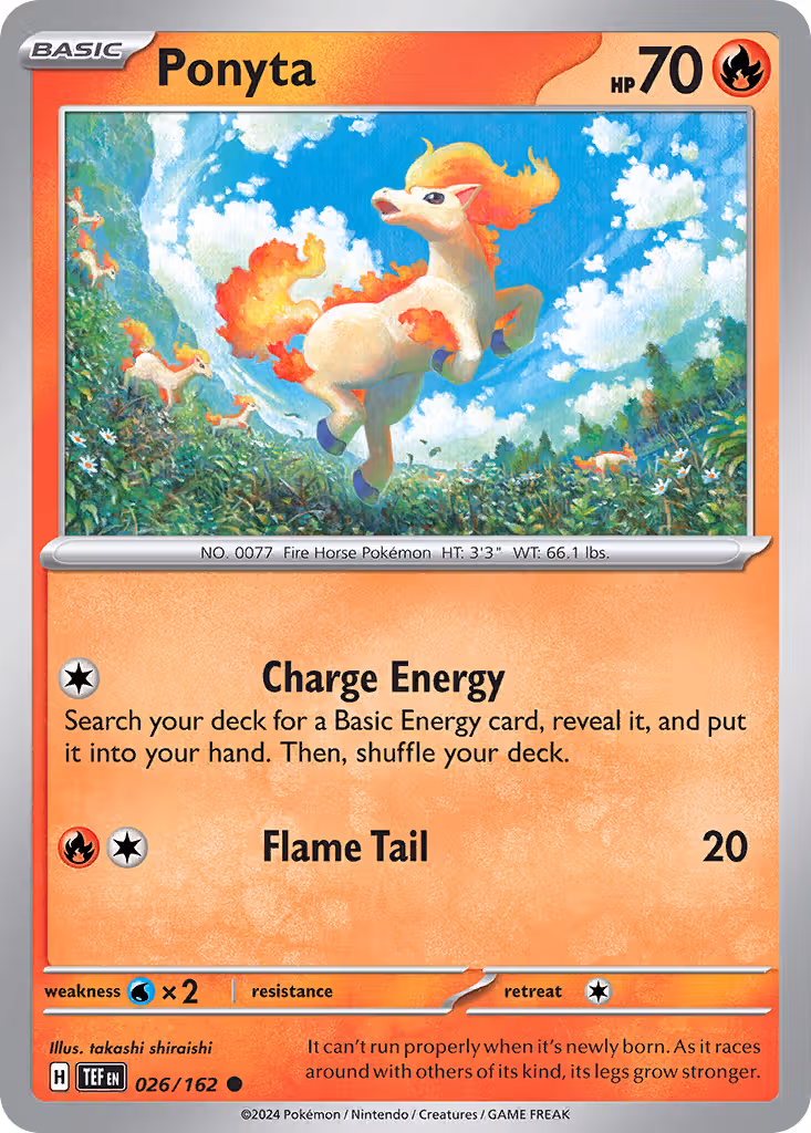 Ponyta 26/162 Pokemon card