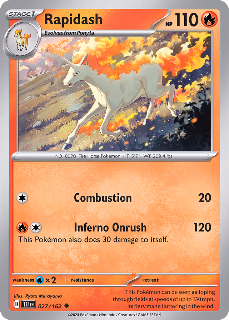 Rapidash 27/162 Pokemon card