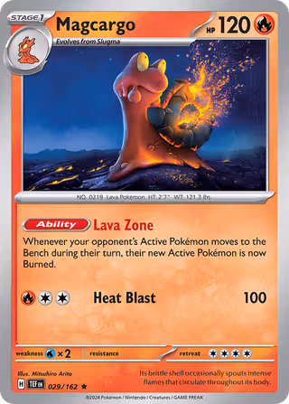 Magcargo 29/162 Pokemon card
