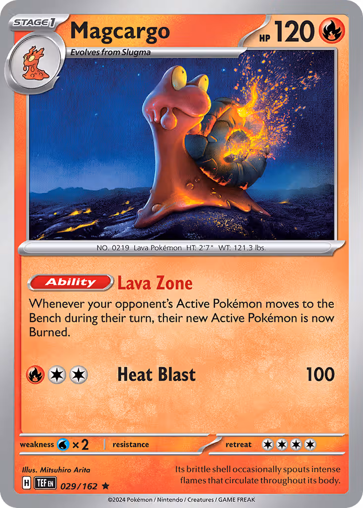 Magcargo 29/162 Pokemon card