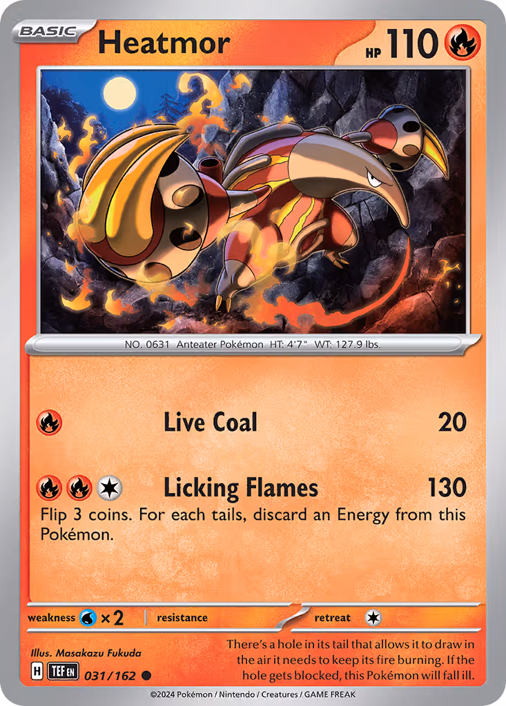 Heatmor 31/162 Pokemon card